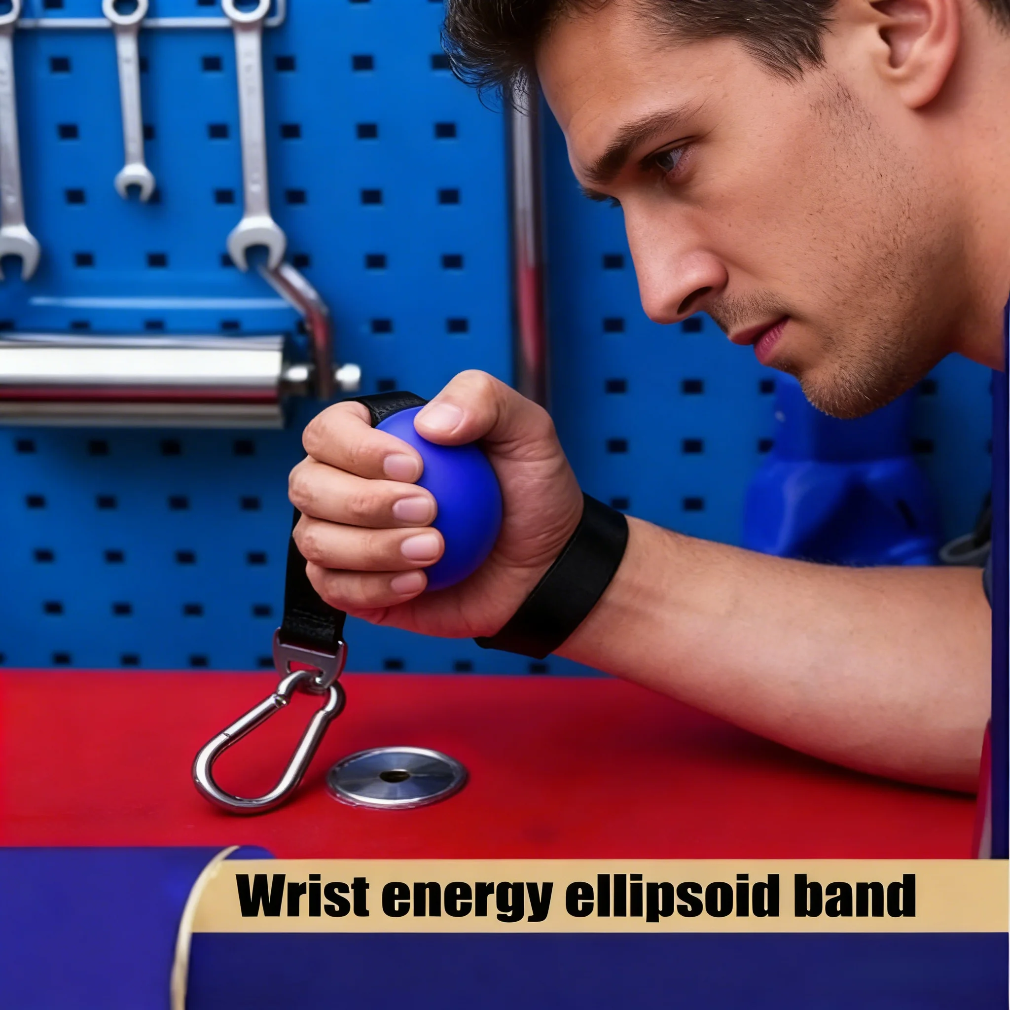 

Home Gym Wrist Strength Trainer Belt Forearm Grip Elliptical Strap Muscle Building Fitness Equipment Hand Workout Tool