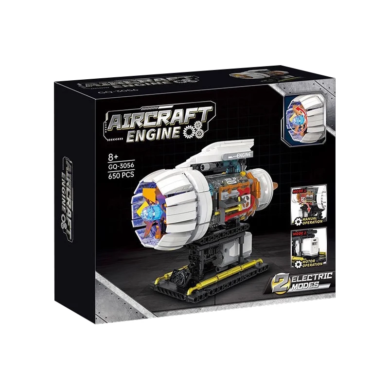 IN STOCK 3056 Electric Aircraft Engines Bricks Model Technical Building Blocks Assembling DIY Toys for Boys Christmas Gift Set