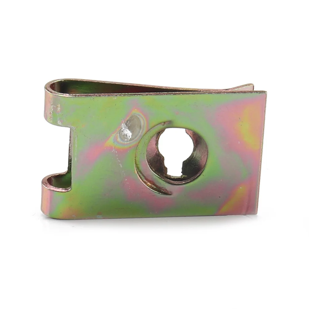 

110Pcs U Type Spring Nut Manganese Steel High Strength Fasteners for Motorcycle Fairing Bodywork Panel Wire Cable Fixing