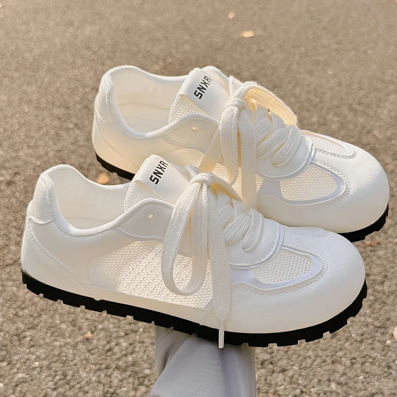 

Breathable Summer Women's Flat Bottom Ballet Dequn Shoes Korean Style Casual Fashion Sneakers Comfortable Slip-On round Toe