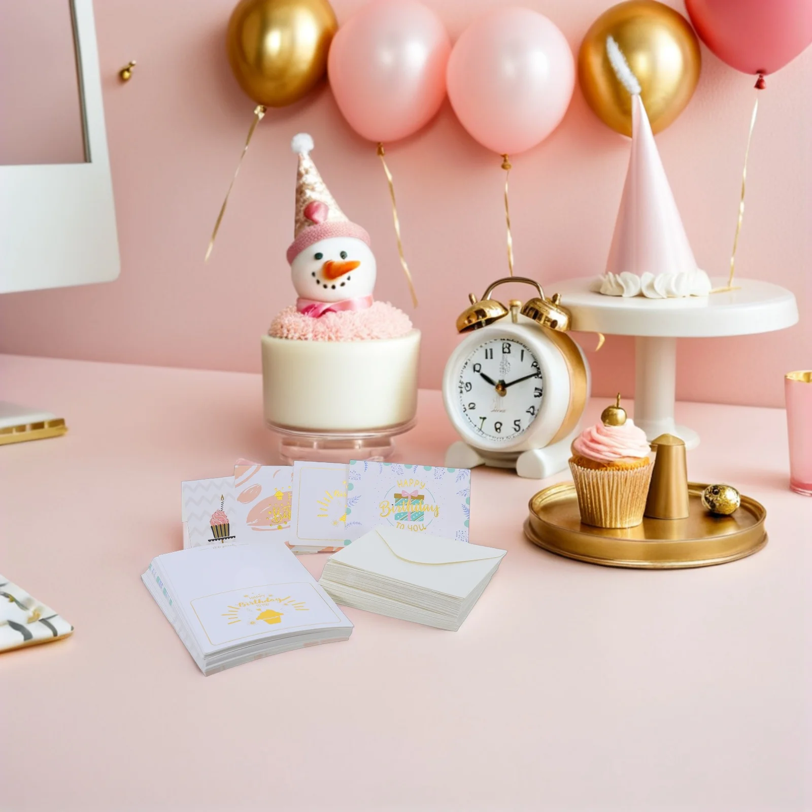 

Gorgeous Gold Foil Birthday Cards 12x18cm High-End Paper Craft Decorations for Celebratory Parties Invitations