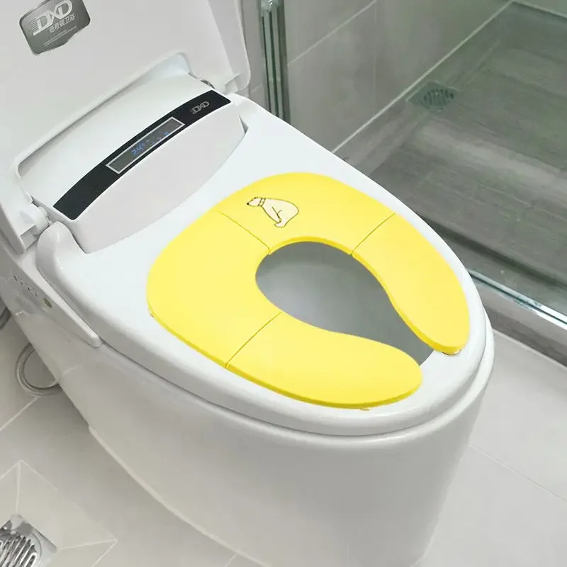 Viaggia su un sedile WC Ventose antiscivolo Sedile vasino da viaggio pieghevole Portatile per adatto ai servizi igienici ovali rotondi Bagaglio a mano turistico