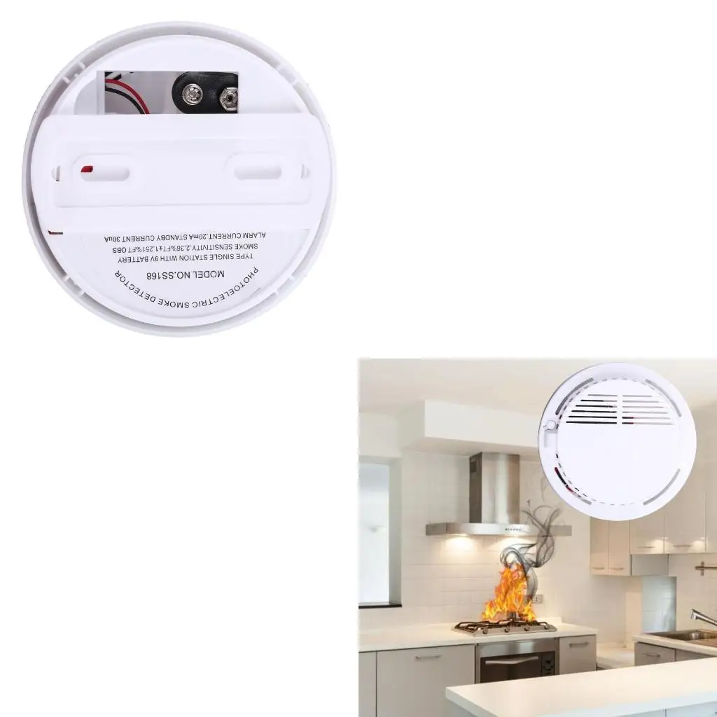 Upgraded for Smart Smoke Alarm Smoke Home Security Quality Material Made Fitting for Office Home School Restauran