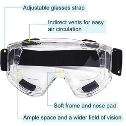 Safety Goggle Anti-splash Dust-Proof WInd-Proof Work Lab Eyewear Eye Protection Industrial Research Safety Glasses Clear Lens