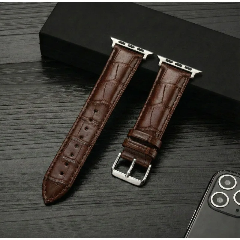 Leather Strap for Apple Watch Band Ultra 49mm 12 11 10 46 42mm Business Belt for IWatch Series 9 8 7 6 5 4 se 40mm 44 41 45 38mm