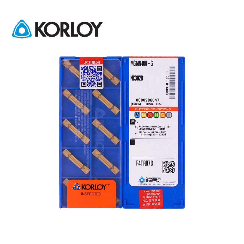 Imagem -02 - Korloy-mgher Mgevr Cnc Carbide Turning Inserções Multi Face Grooving Mgmn400-g Nc3020 Nc3030 Nc3120 Pc9030 100 Original 10 Pcs