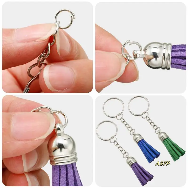 

160 Sublimation Blank Products, Sublimation Keychain Blank Bulk Set With Heat Transfer Blank Tassel Keychain Jump Rings