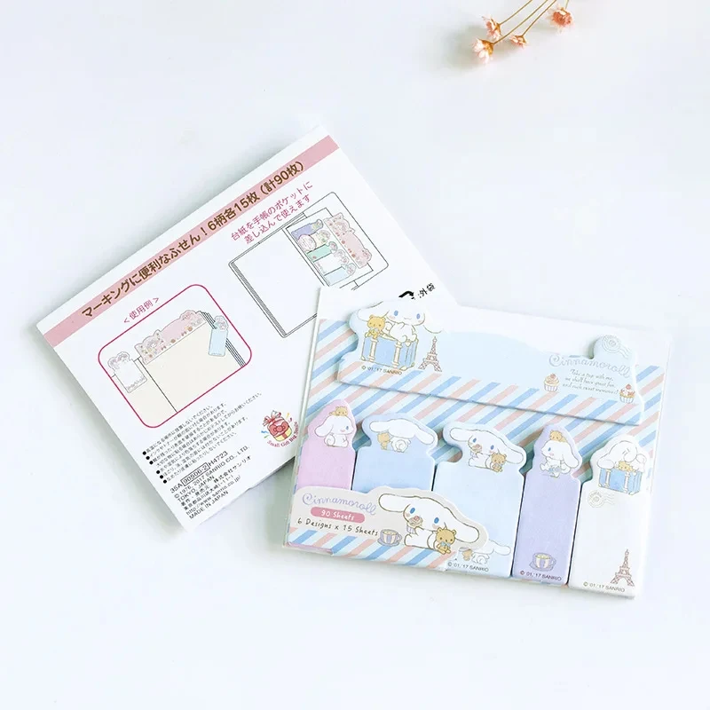 90 Sheets Sanrio Cute Anime Hello Kitty Memo Pad Sticky Notes Office Supply Stationery Index Sticky Notes Notepad Holiday Gifts