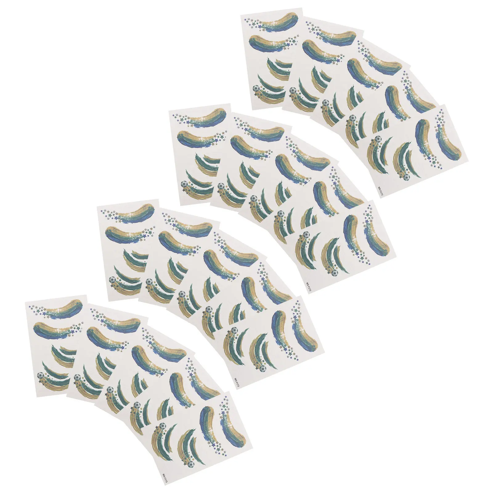 

20Pcs Football Temporary Tattoos Bold Face Stickers Party Supplies Kids Game Day Accessories