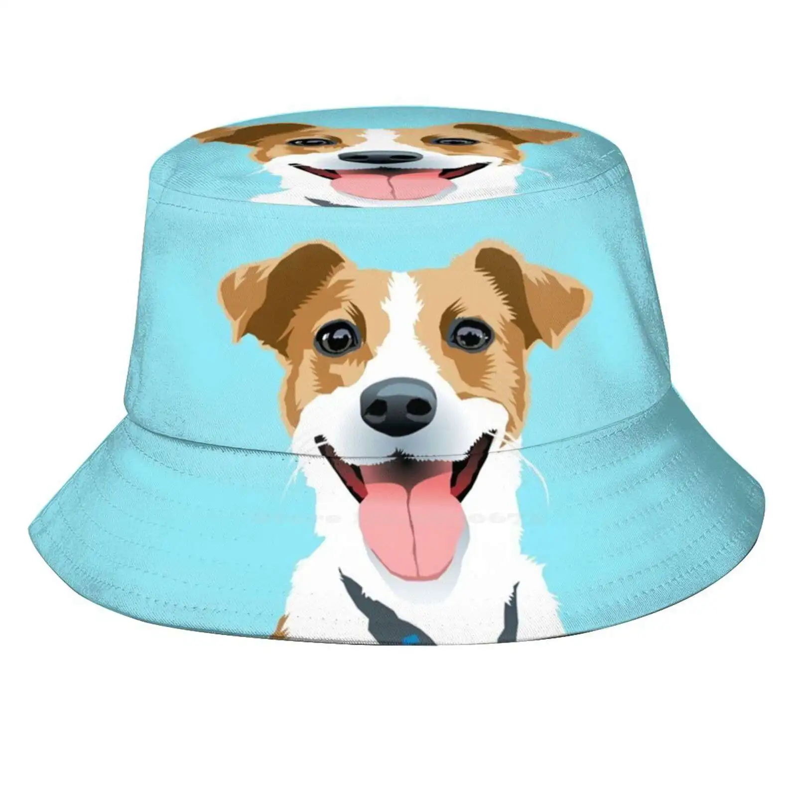 Bella Causal Cap Buckets Hat Pets Vector Animals Dogs Jrt Jack Russell Terrier Kids Children Cute Happy Friendly Sweet