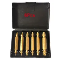 6pcs Damaged Screw Extractor Set: Double Head Screw Remover Tools for Easy Out Bolt Extractor & Broken Head Screw Removers - Hig