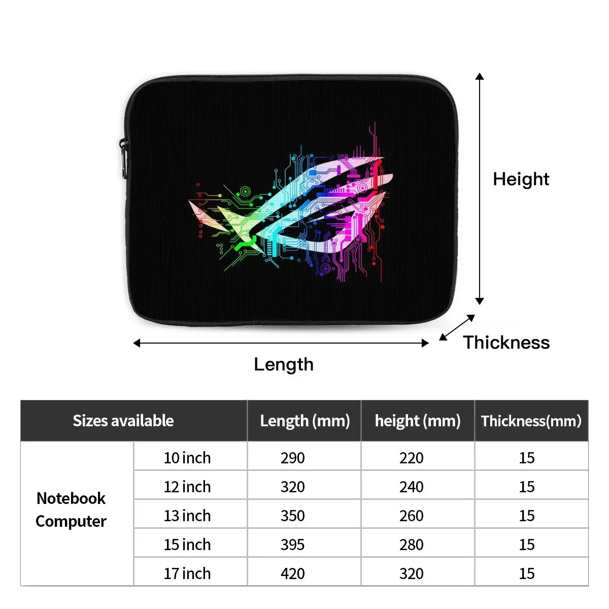 Asus Rog Notebook Laptop Bag Case Pouch 10 12 13 15 17 Inch For Macbook Air Pro Tablet Shockproof Case Bag