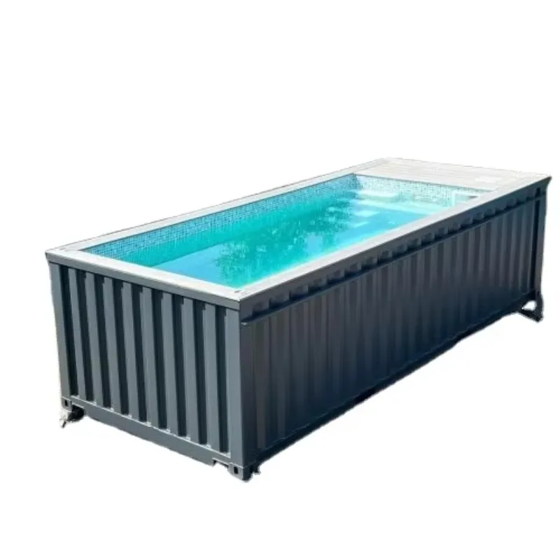 Wholesale Fiberglass Above Ground Swimming Pool Outdoor Ground Small 20ft Family Tools Accessories Container Pool Construction