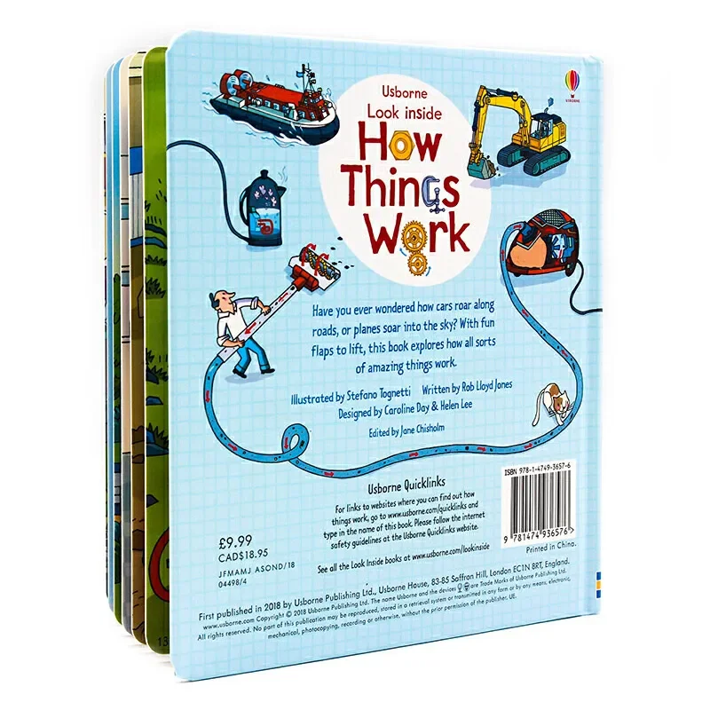 Look Inside How Things Work,Children's books aged 3 4 5 6, English Popular science picture books, 9781474936576