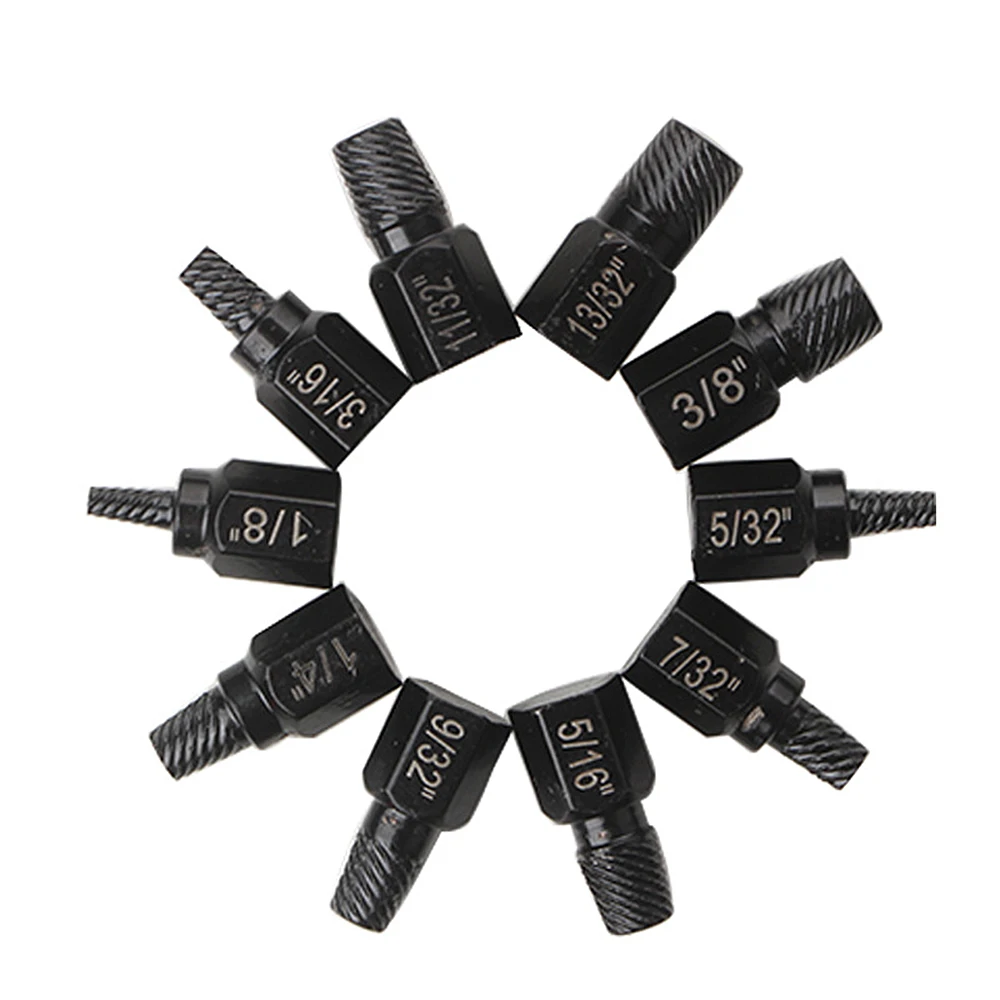 5PCS Imperial Black Broken Head Screw Extractor Multi Key Sliding Thread Damaged Screw Removal Tool Set