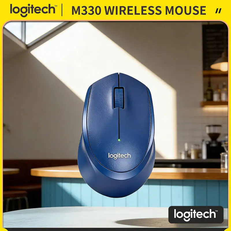 

Беспроводная мышь Logitech M330 Silent, 2,4 ГГц, USB-подключение, радиус действия 10 м, эргономичный дизайн для ноутбуков, ПК, Mac, домашнего офиса