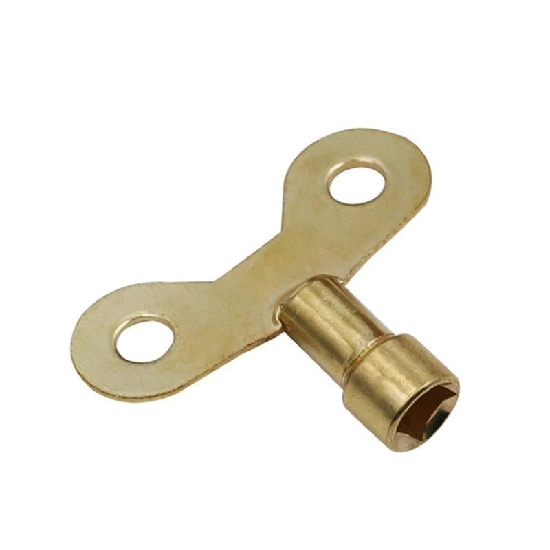 Square Socket Brass Radiator Keys Plumbing Bleeding  Solid Water Tap For Air  Plumbing Tool Replacement