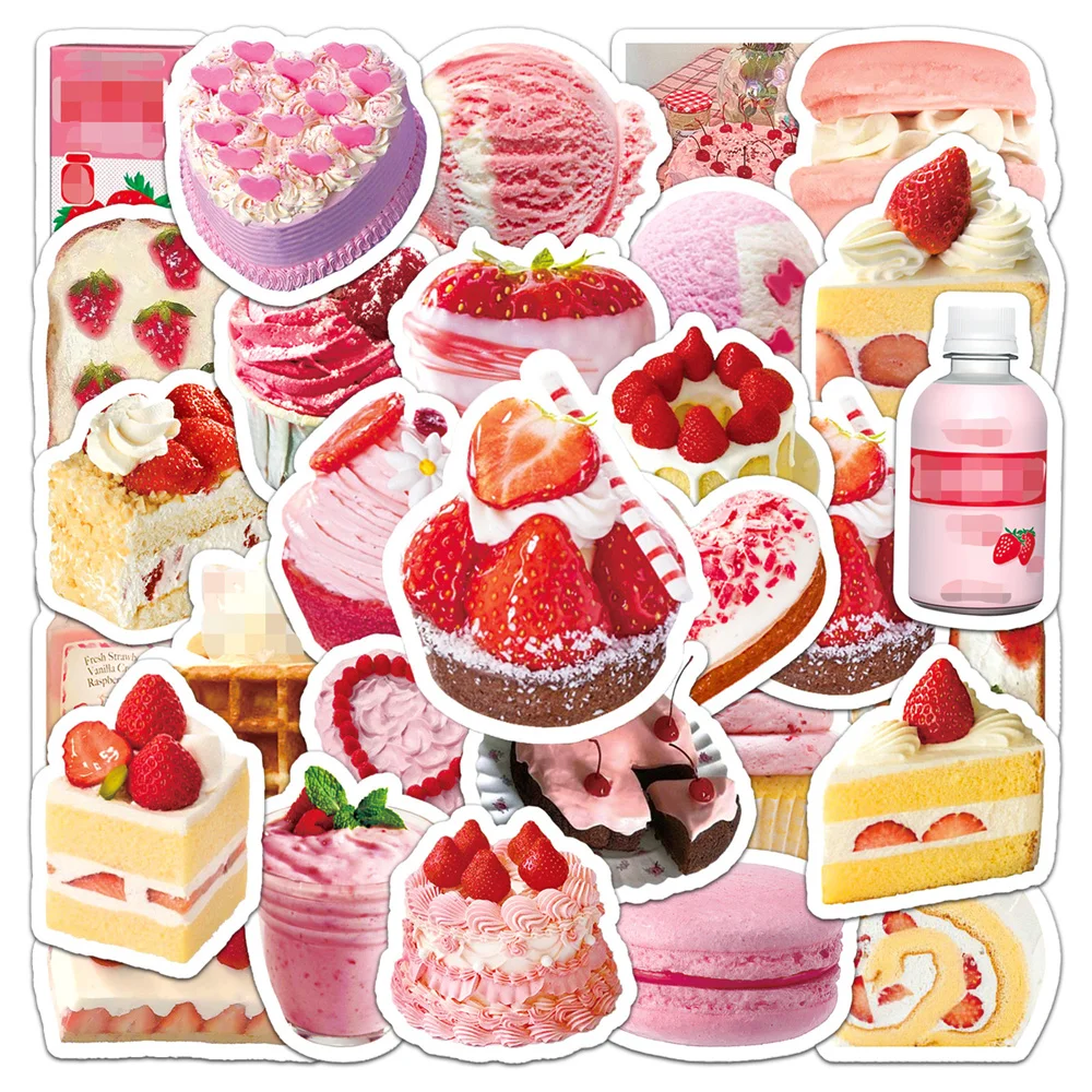 10/30/50PCS New DIY Cake Cartoon Personality Creative Computer Suitcase Table  Water Cup Car Chair Decoration Waterproof Sticker