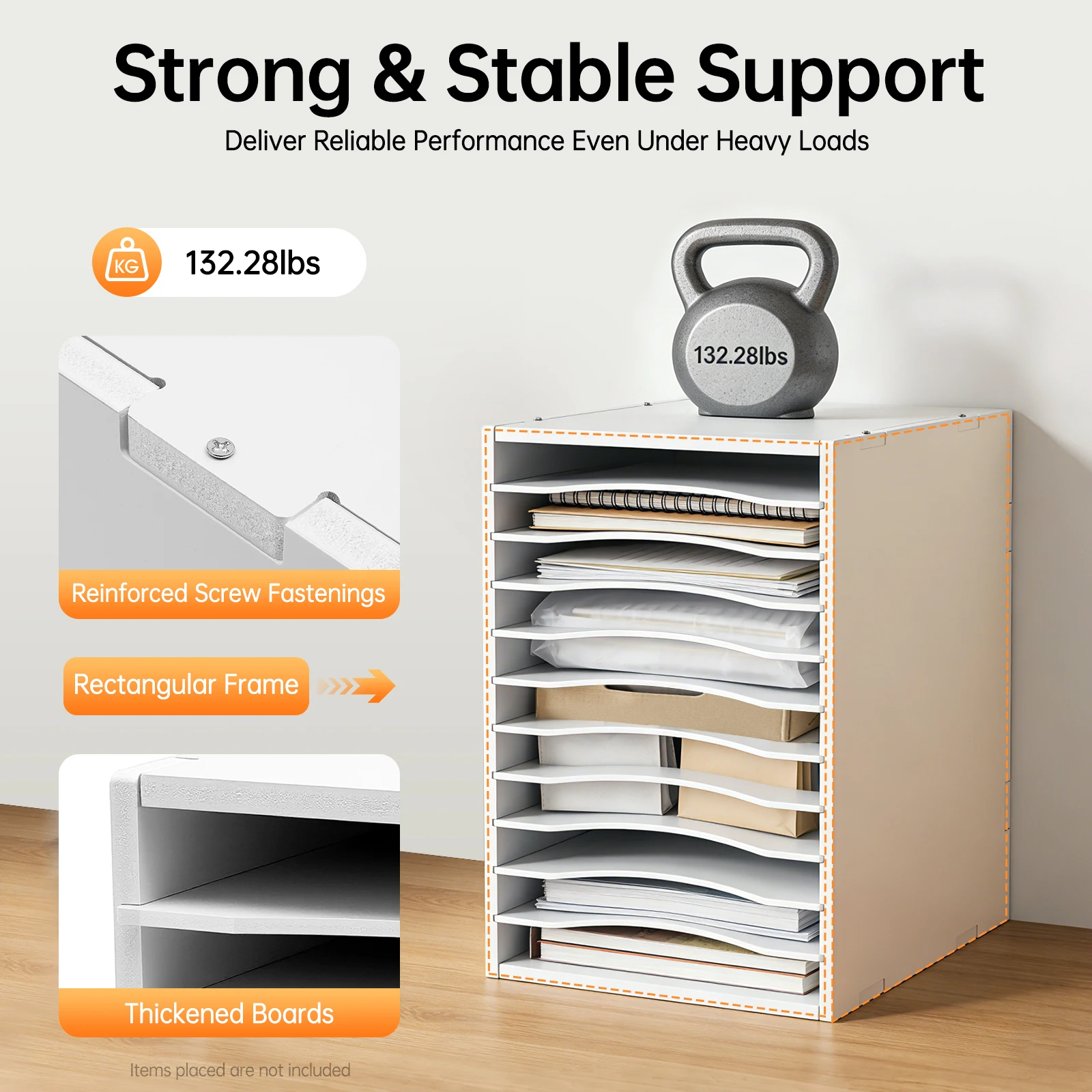 Vertical Desktop Sorter, 11-Layer File Organizer, Fireproof & Moisture-Proof Composite Panel & PVC, Large Capacity 60kg Load, Space-Saving DIY Design for Office Home School, Ideal Gift, White/Black/Blue