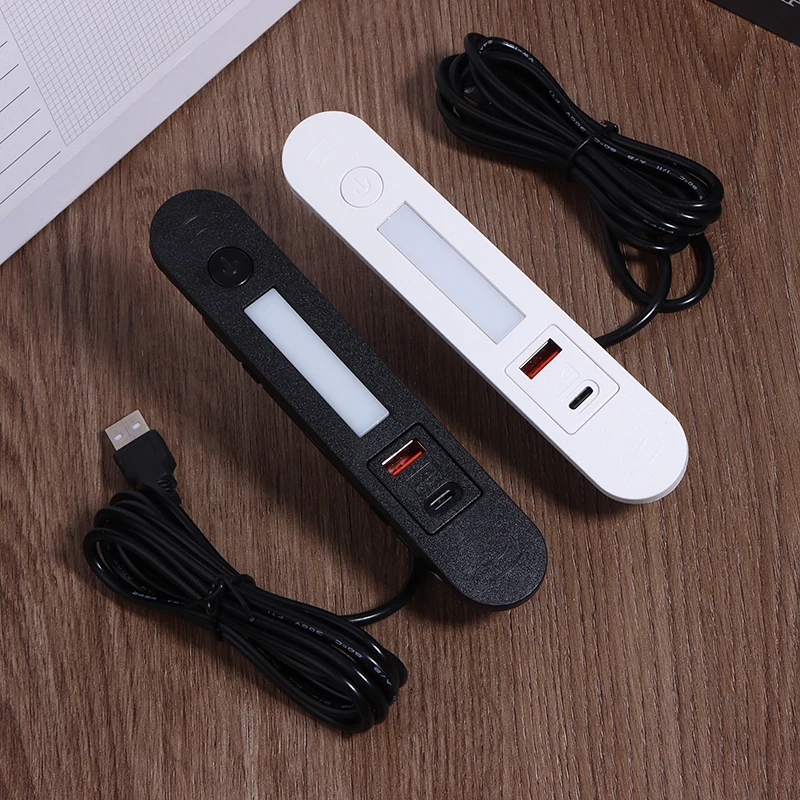 Multi-function Embedded Night Light Socket Hidden USB And Type-C Charging Socket With Led Light For Bedside Table Sofa Furniture