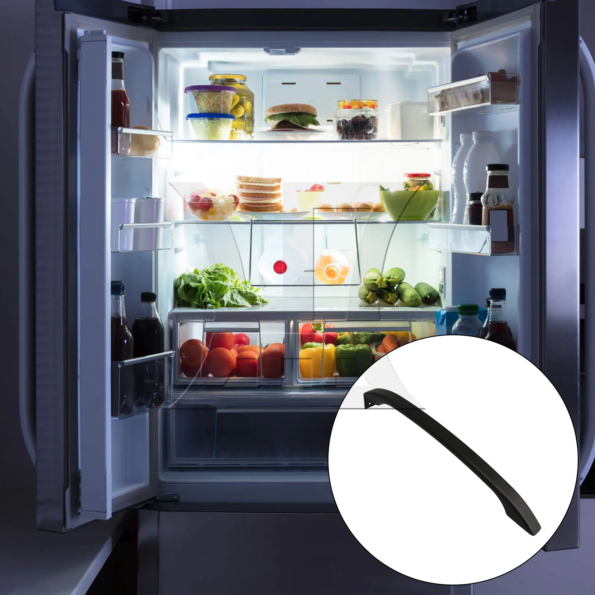 

BQLZR 2 шт. сменные ручки для дверцы холодильника, совместимые с Electrolux 5304486361, запасные части для ручек дверцы холодильника