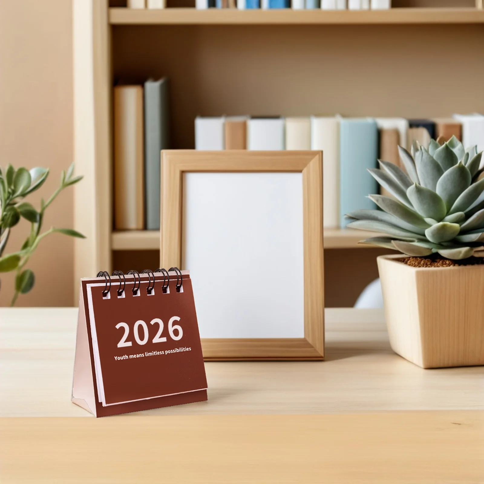 4Pcs Mini Desk Calendar 2026 Compact Flip Monthly Planner Decorative Organizer for Home Office School Daily Use