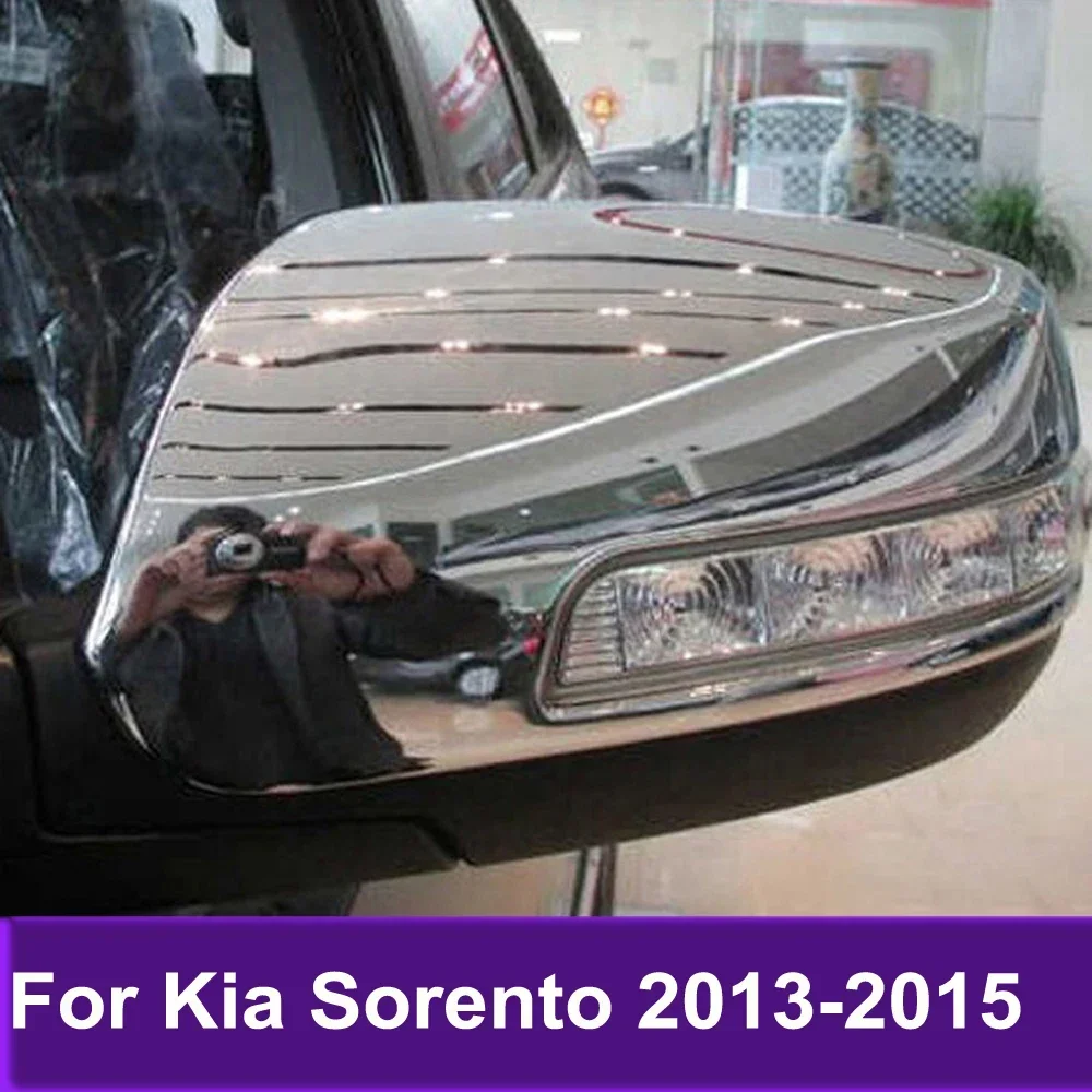 

Side Door Mirror Cover Trim For Kia Sorento 2013 2014 2015 Chrome Rearview Mirrors Trim Car Accessories