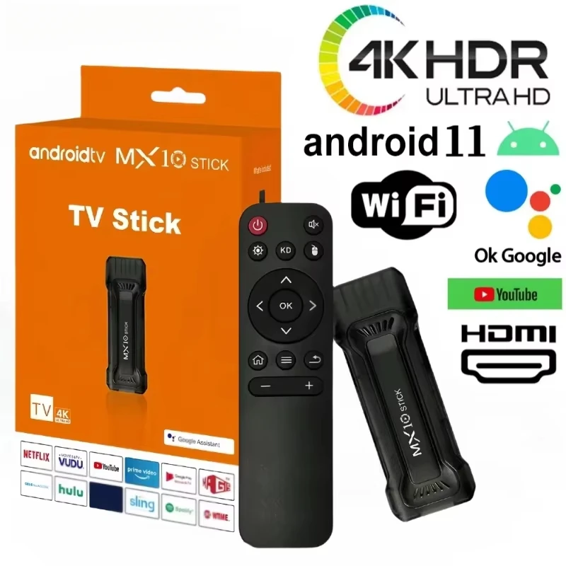 Mini MX10 TV Stick Allwinner RK3228A 2.4G 5G Dual Allwinner RK3228A مشغل الوسائط استقبال التلفزيون مجموعة الصندوق العلوي Google YouTube IPTV