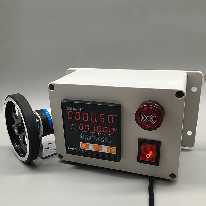 SCN-P62 Electronic Digital Meter Counter Rolling Wheel 12V/24V/220V Length Measurement Test Equipment Automatic Coder