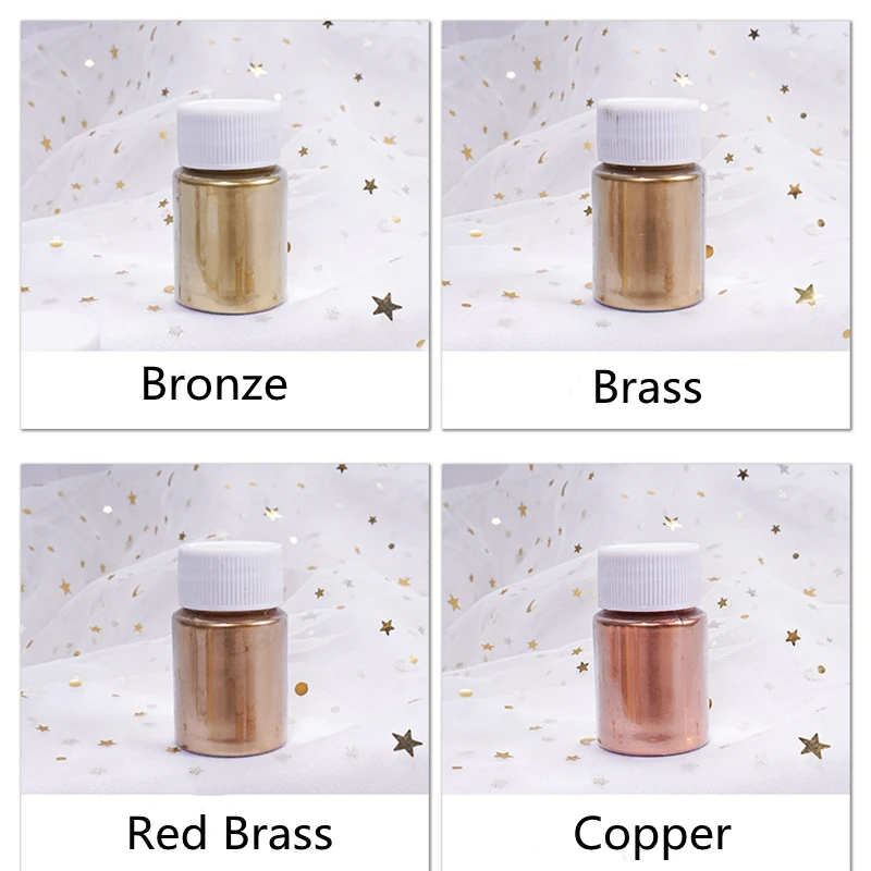 20g Copper Metallic Gold Silver Pigment Soap Dyes Nail Art DIY Epoxy Resin  Powder  Jewelry Making Mica Powder