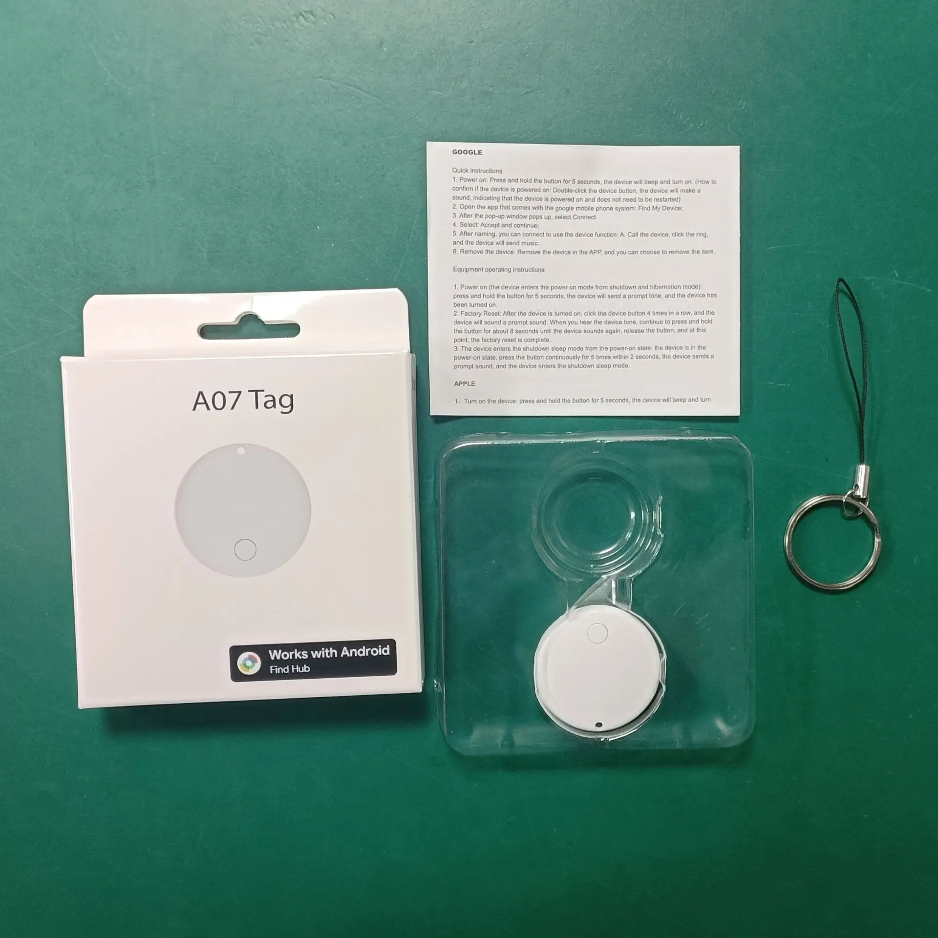 MFi Certified Google Find Hub & Apple Find My Tracker, Android Global Anti-Lost Locator, Smart Tag for Wallet Keys Luggage