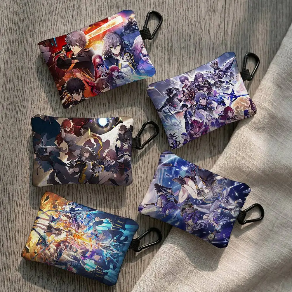 Anime Movie Honkai Star Rail Everyday Oxford Cloth Zipper Coin Purse - Lightweight Card Holder & Hanging Key Pouch