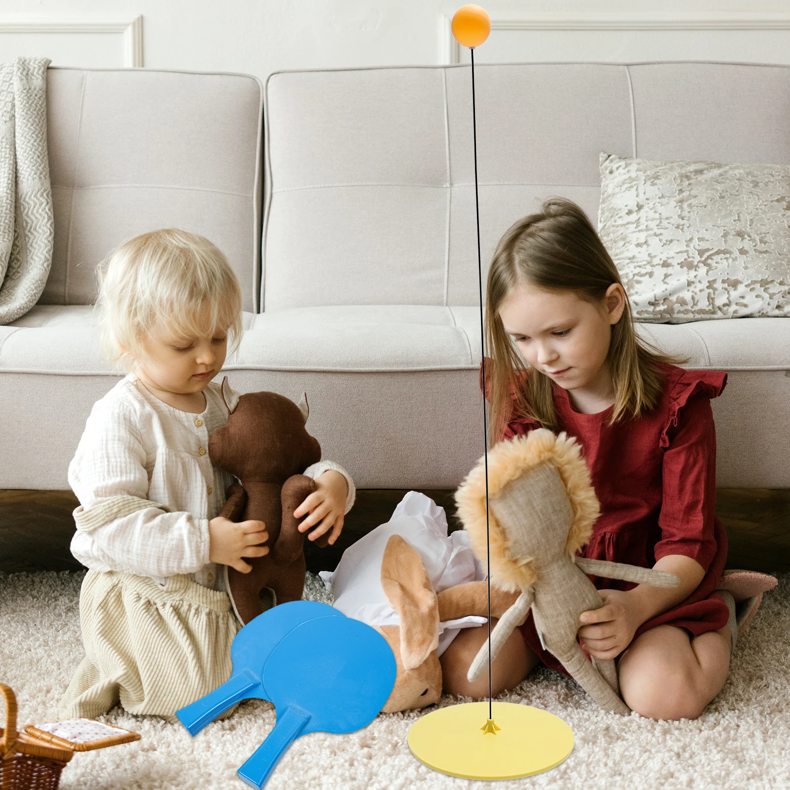 

Table Tennis Trainer Outdoor Elastic Shaft Portable Pingpong Training Device Toy Paddles Kit Abs Practice Tool Indoor Child