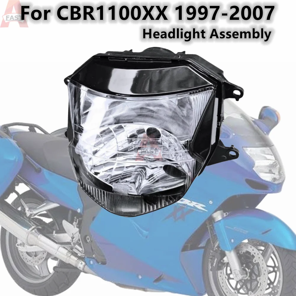 For Honda CBR1100XX CBR 1100XX Super Blackbird 1997 - 2007 Motorcycle Headlight Replace Headlamp Lighting Lamp Clear CBR 1100XX