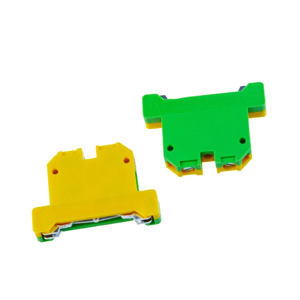 EK-10/35 10Pcs Wire Conductor Connector Ground Screw Connection Din Rail Terminal Blocks EK10/35