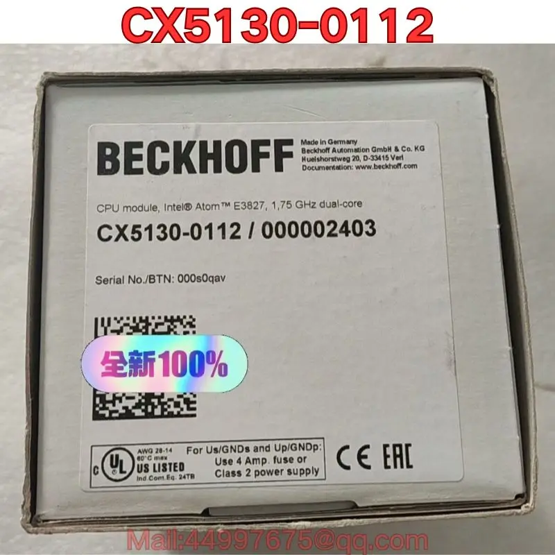 

Новый модуль ПЛК CX5130-0112 Последняя цена в 2025 году.