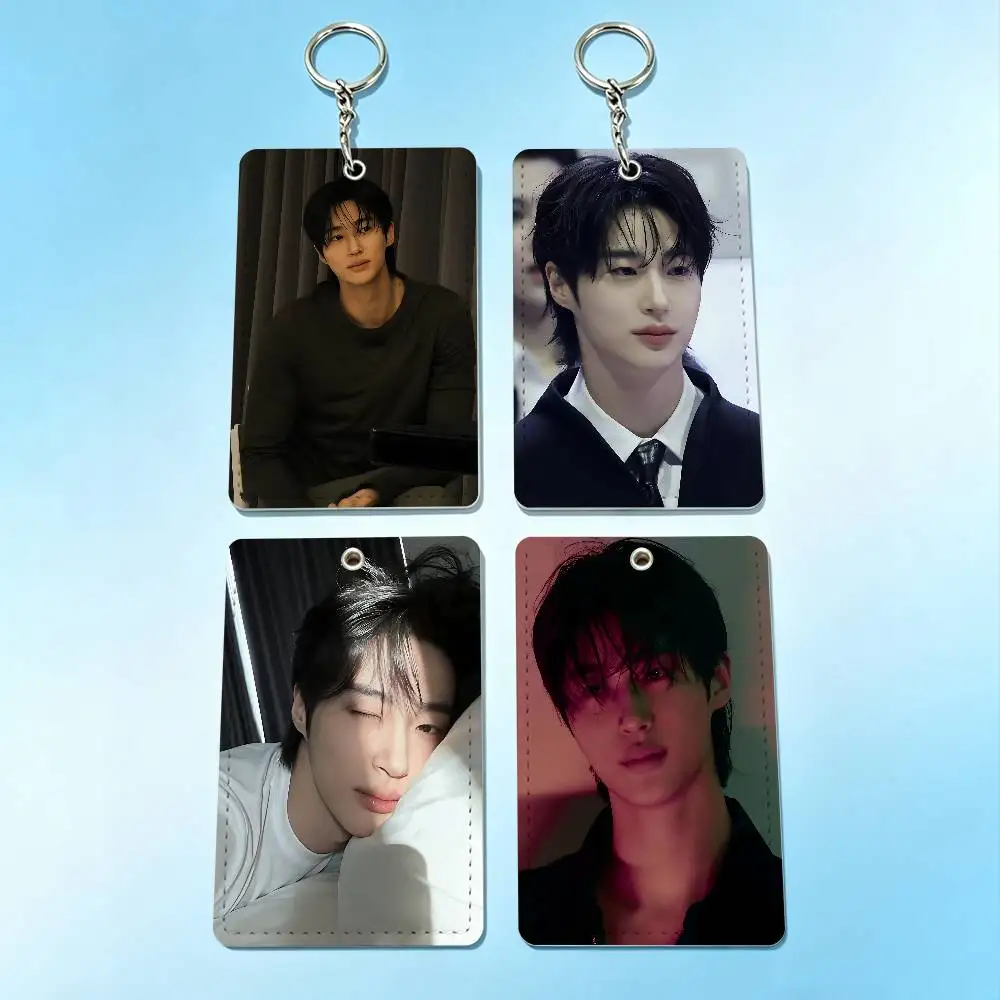 

B-Byeon W-Woo Seok Cool Badge Holder Keychain For Bank Business Work Card Holder Student Card Protective Case Bus Card