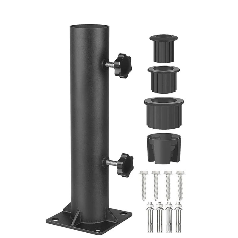 

Metal Umbrella Mount Terrace Umbrella Mount Base Replacement Set for Deck Terrace