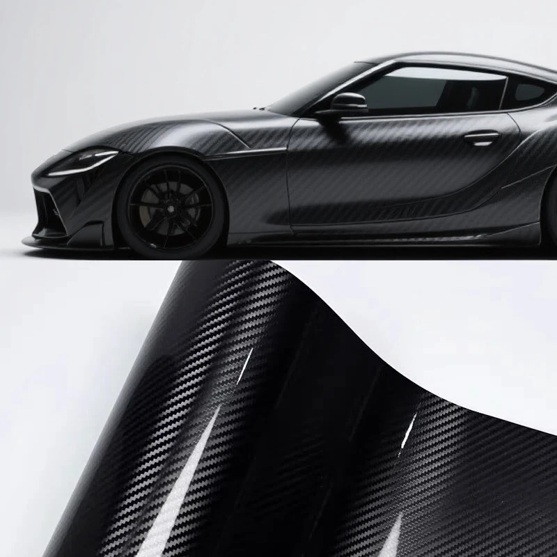 XRAML 7.5 Mil Heat Self Healing TPU PPF Car Body Anti-scratch Water Spot Prevention Black Glossy Carbon Fiber PPF for Vehicle