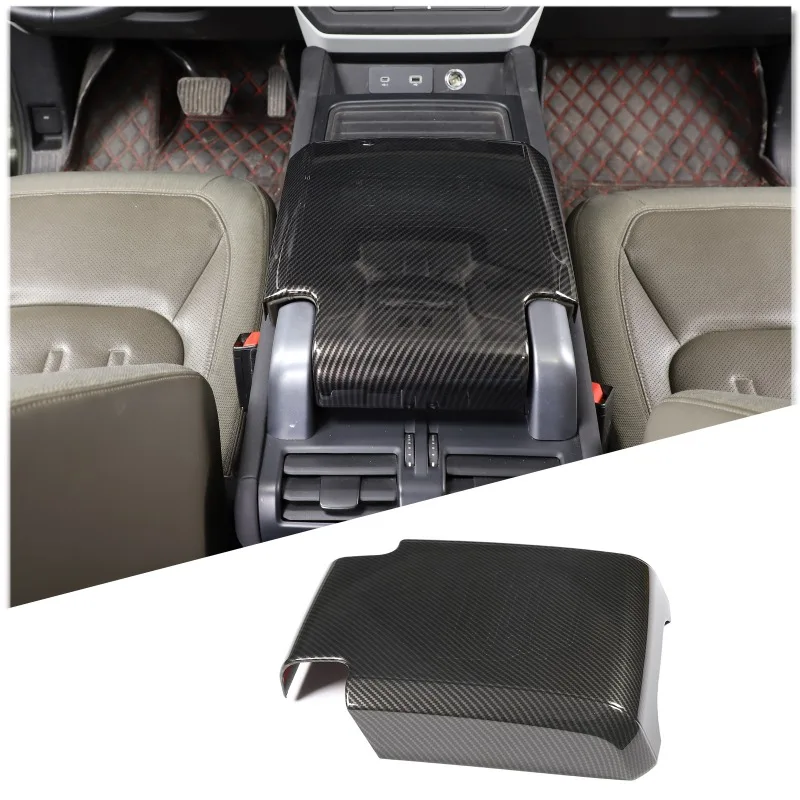 

ABS Carbon Fiber Armrest Box Protective Cover for 2020-2023 Land Rover Defender Auto Interior Accessories