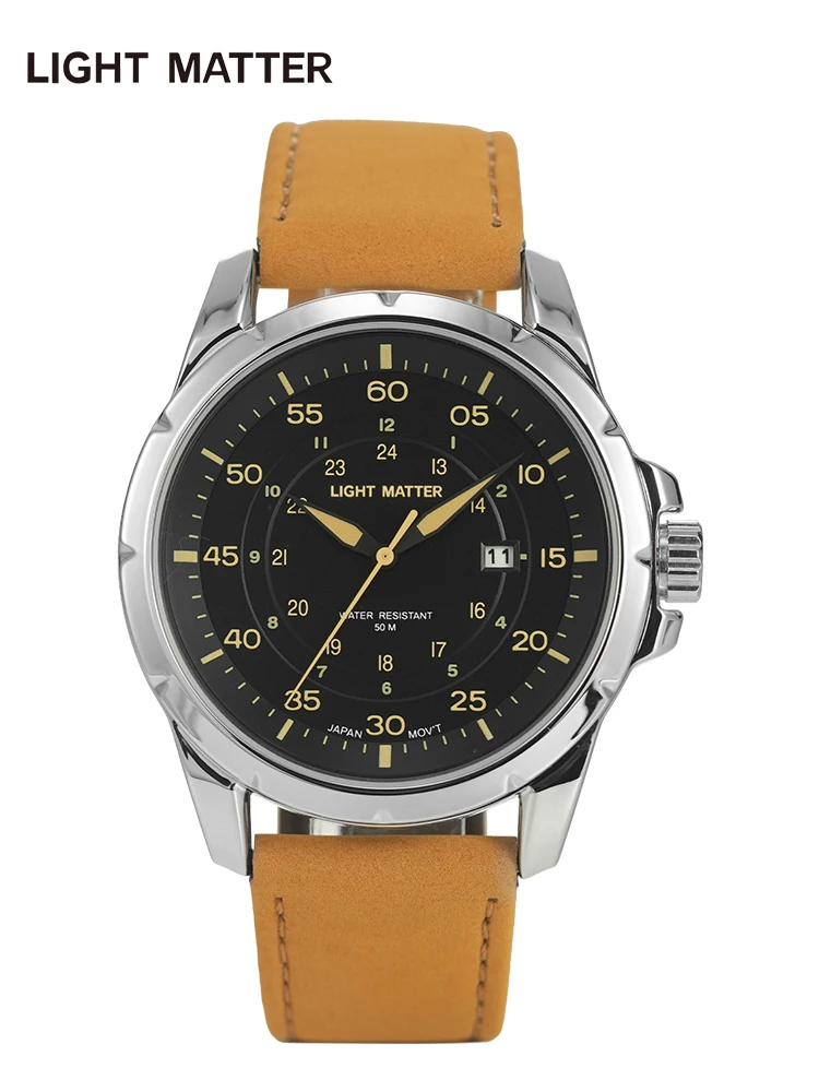 

LIGHT MATTER Men's Watches Luxury Quartz Wrist Watch for Men