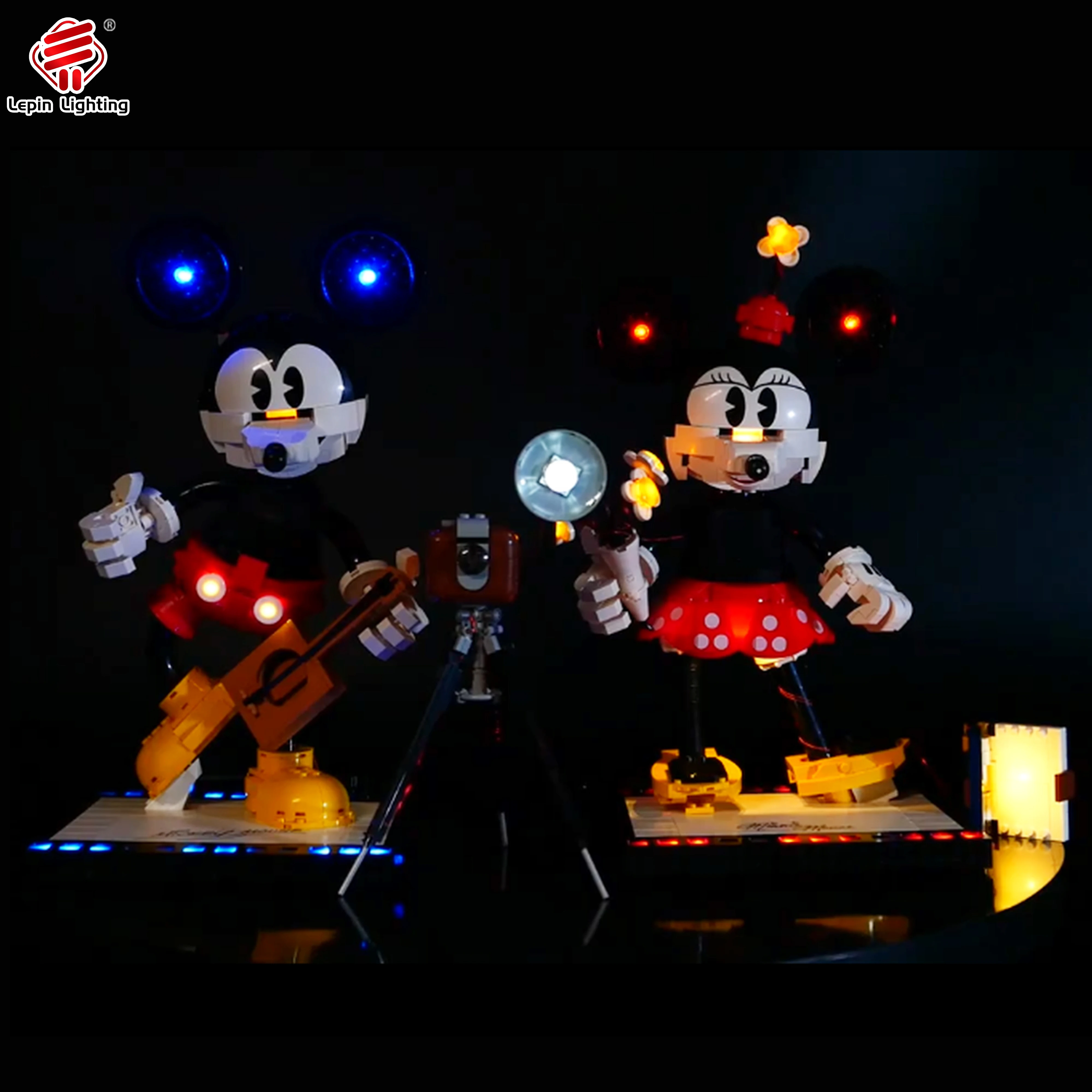 LED照明キット 43179 クラシックカートゥーンマウスキャラクタービルディングブロックモデル装飾ライトセットと互換性あり（ライトのみ）