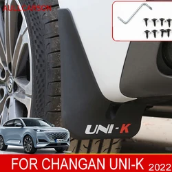 For Changan Unik UNI-K 2022 2023 2024 Mud Flaps Auto Front Rear 4pcs Mudguards Special Fender Mudflaps Car Accessories