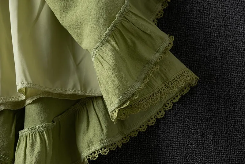 Summer Irregular Lace Round Cotton Linen Mini Skirt, High Waist Short Skirts For Women 2025