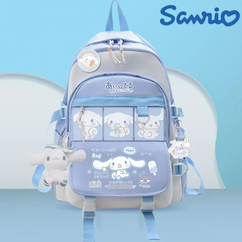 Anime Sanrio Plush Toy Cinnamoroll Backpack Children Girl Boy Schoolbag Kawaii Student School Large Bag Computer Gift