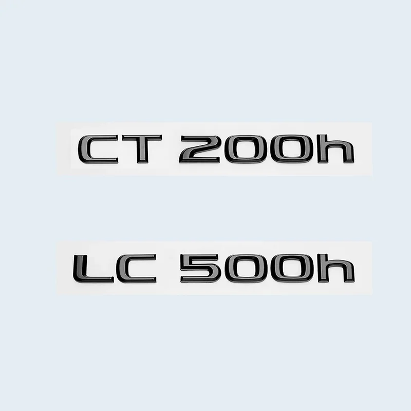 ثلاثية الأبعاد كروم لامع أسود ABS رسائل عدد CT200h LC500 LC500h الهجين شعار لكزس سيارة جذع شارة لاصقة للشعار اكسسوارات