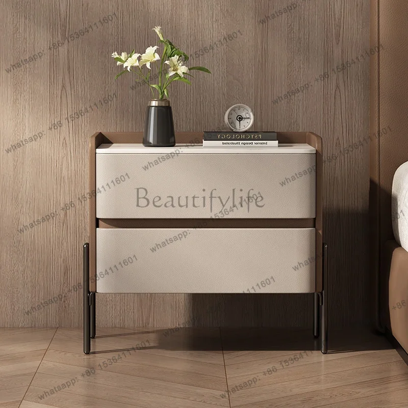 yj57 Luxury Aesthetic Nightstand Kawaii Modern Nordic Drawer Bedside Table Luxury Trendy Comodas