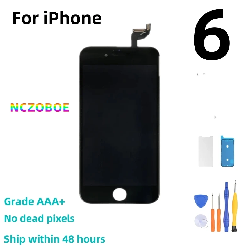 NCZOBOE LCD Screen For iPhone 6S Plus 6SP LCD Full set Assembly Complete Touch Digitizer Screen Replacement Display Camera Home