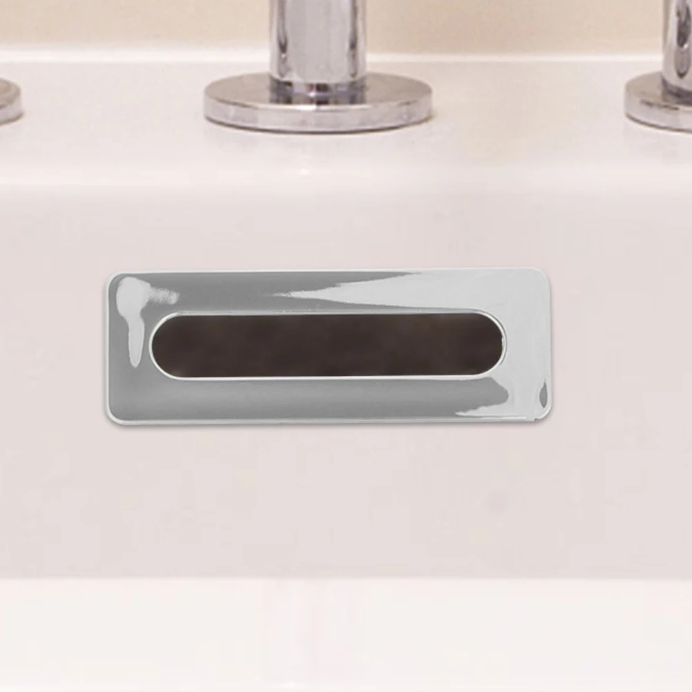 

10Pcs Overflow Drain Cover for Sink Basin Sturdy Plastic Overflow Cap Smooth Finish Fits Most Ceramic Sinks Sink Drain Cover