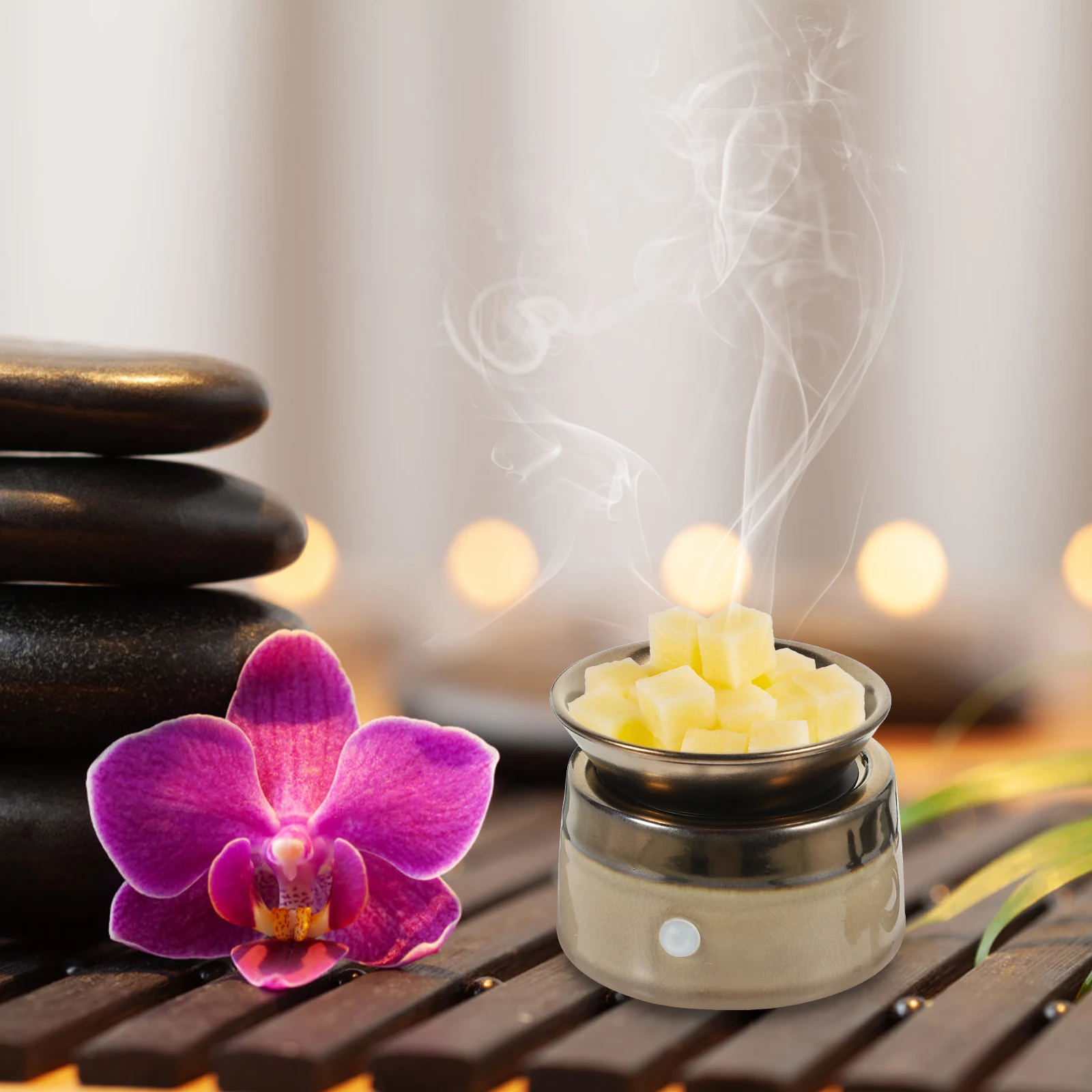 

Ceramic Aromatherapy Diffuser Small Desktop Heater Wax Incense Burner Home Decor Multi Purpose Tools